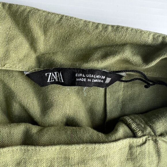 ZARA RUFFLED ASYMMETRIC SKIRT LIGHT KHAKI | 8372/104 - Picture 5 of 5